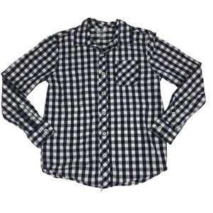 Arizona Jean Company Navy Checked Oxford Shirt size 10